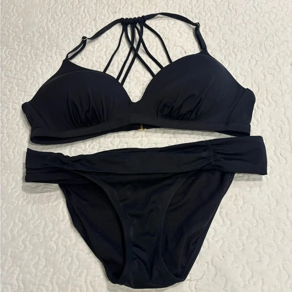 Athleta black 3 piece Bikini Set - Picture 2 of 13